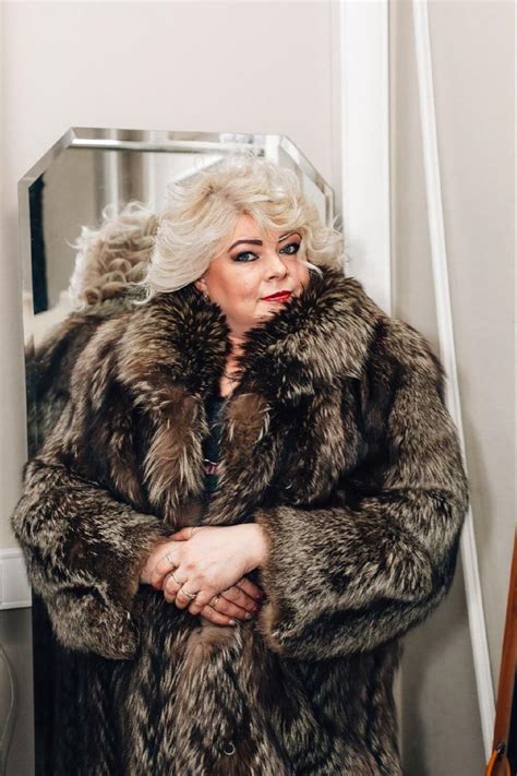 gilf in fur|One dirty granny in fur coat